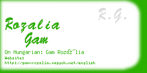 rozalia gam business card